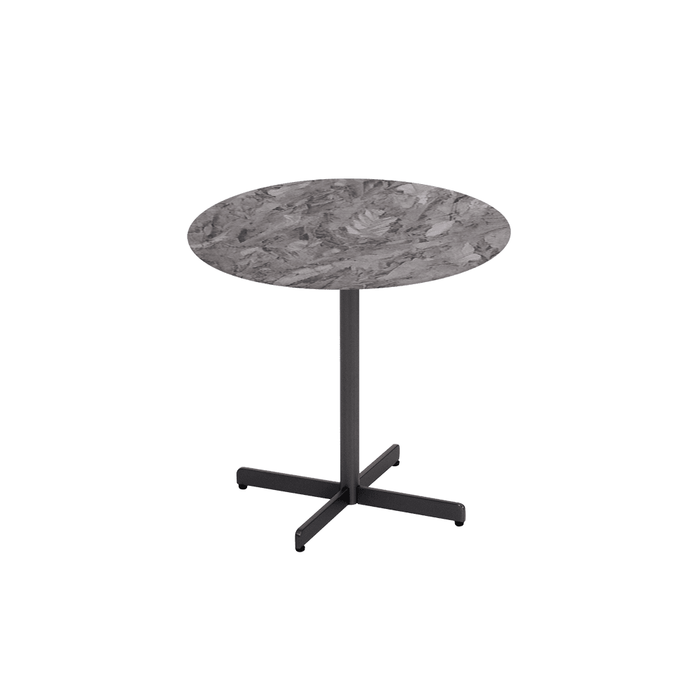 BAILEY Side Table - Mix & Match Marble Top with Black Coloured Steel Base(500mm)