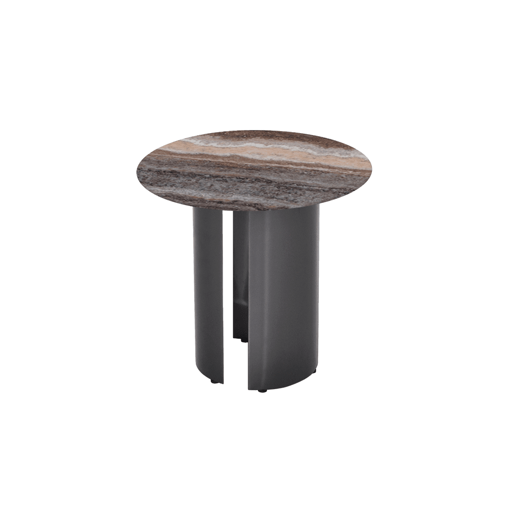 NOA Side Table - Mix & Match Marble Top with Stainless Steel Leg(500mm)