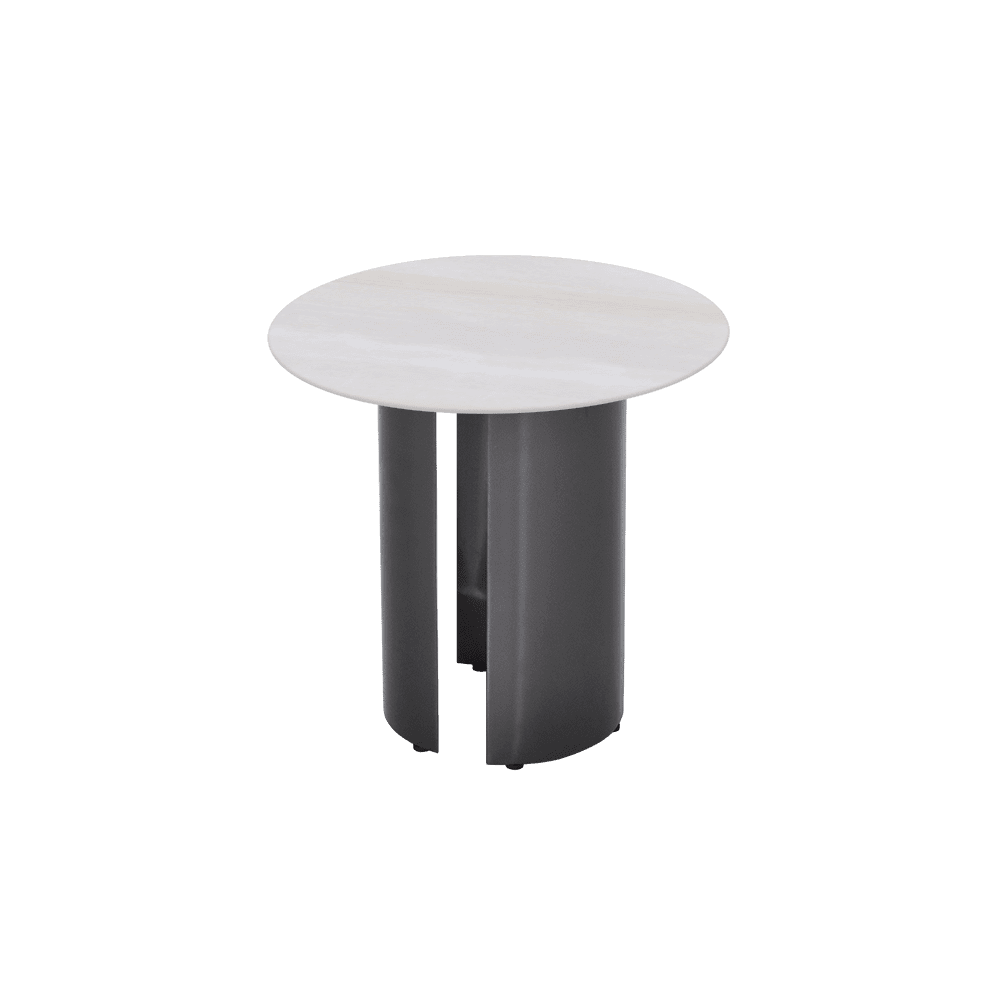 NOA Side Table - Mix & Match Marble Top with Stainless Steel Leg(500mm)