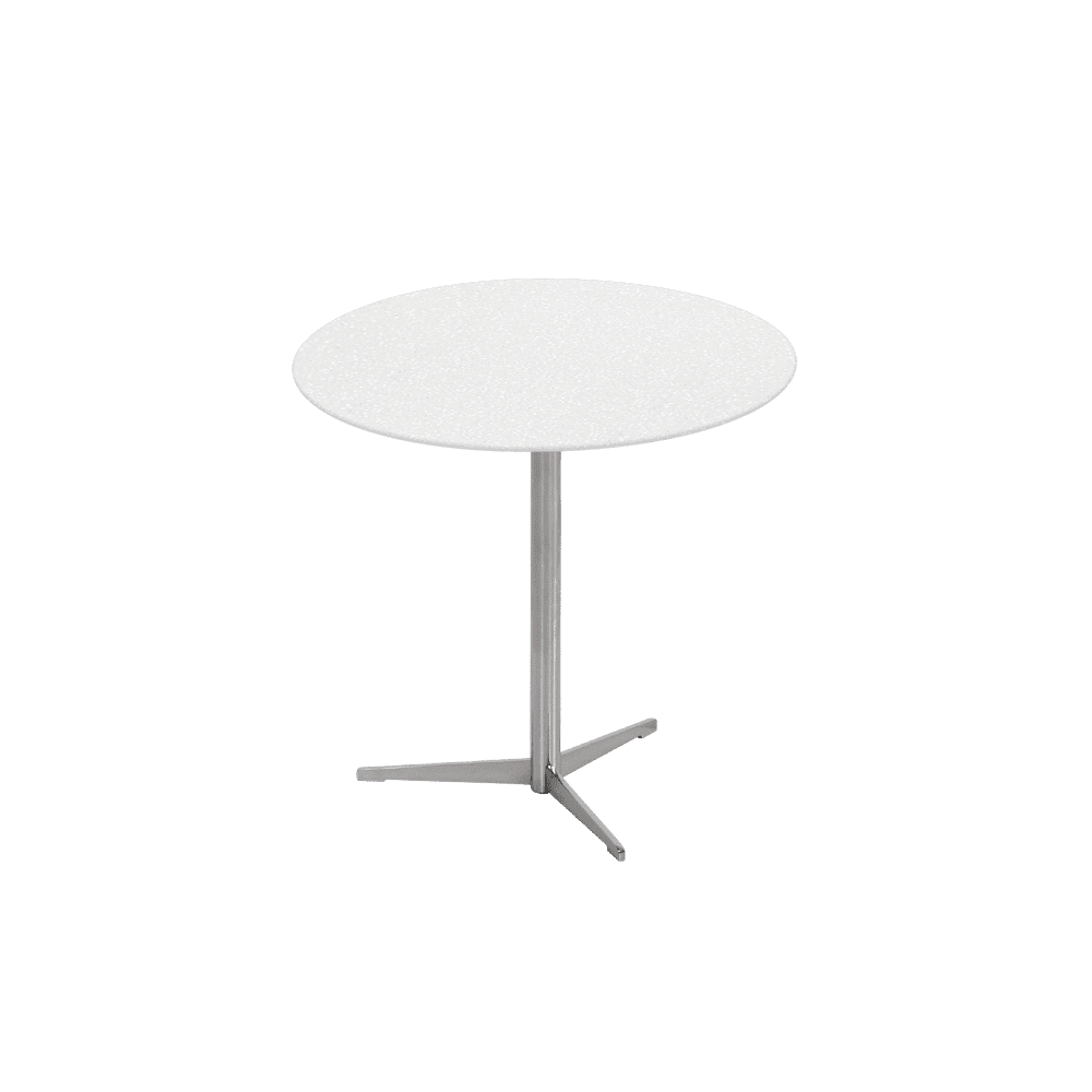 SILVIA Side Table - Mix & Match Marble Top with Silver Coloured Stainless Steel Base(500mm)