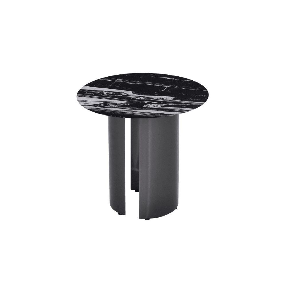 NOA Side Table - Mix & Match Marble Top with Stainless Steel Leg(500mm)