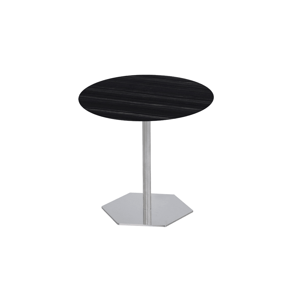 SILVIA Side Table - Mix & Match Marble Top with Silver Coloured Stainless Steel Base(500mm)
