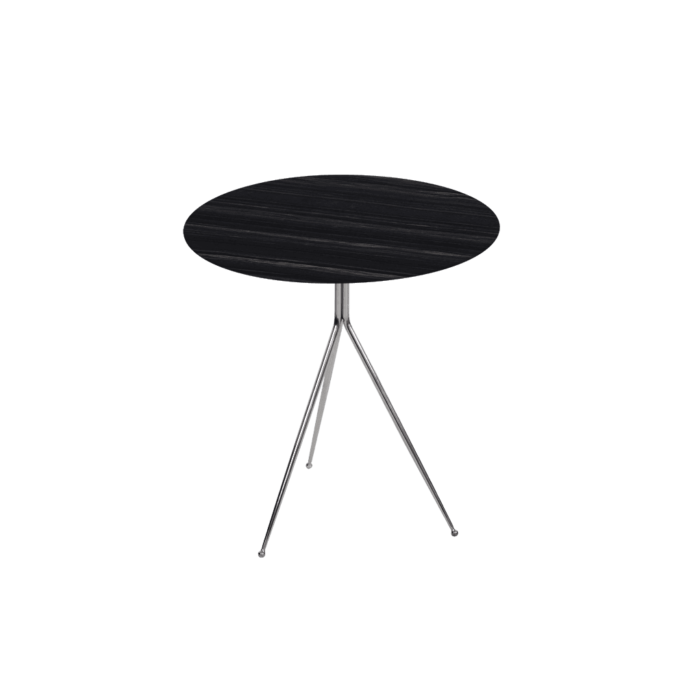 SILVIA Side Table - Mix & Match Marble Top with Silver Coloured Stainless Steel Base(500mm)