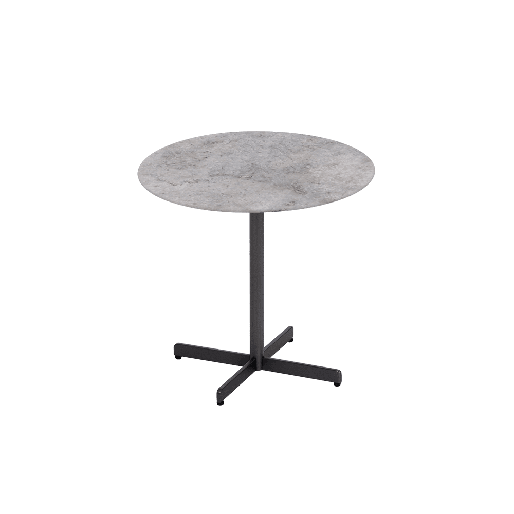 BAILEY Side Table - Mix & Match Marble Top with Black Coloured Steel Base(500mm)