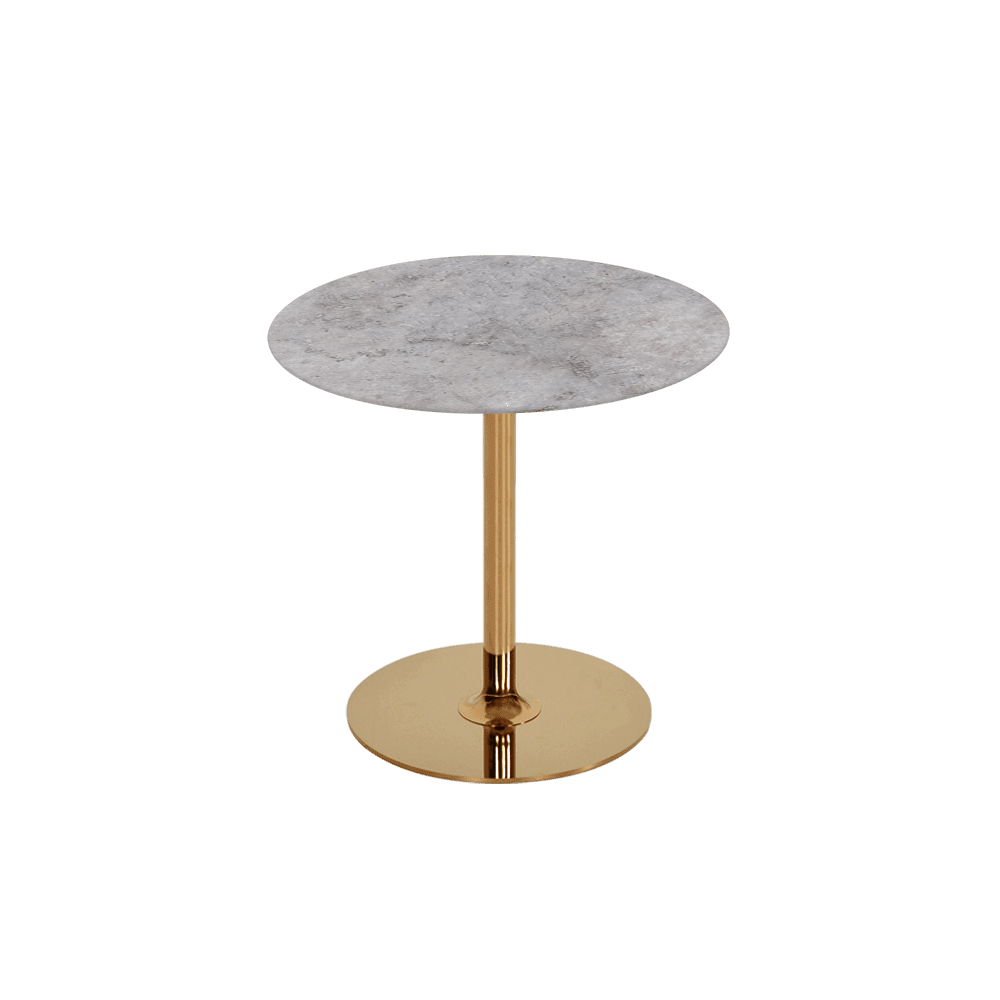 BELLA – Mix & Match Marble Side Table with Gold Coloured Stainless Steel Base (500mm)