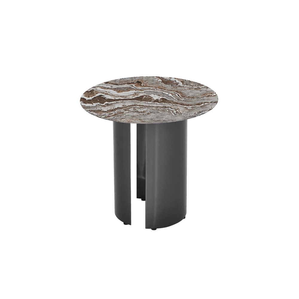 NOA Side Table - Mix & Match Marble Top with Stainless Steel Leg(500mm)