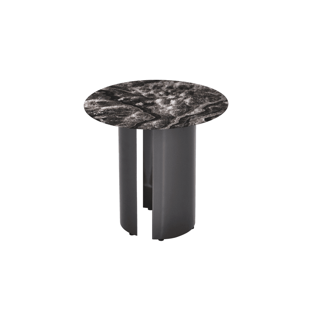 NOA Side Table - Mix & Match Marble Top with Stainless Steel Leg(500mm)