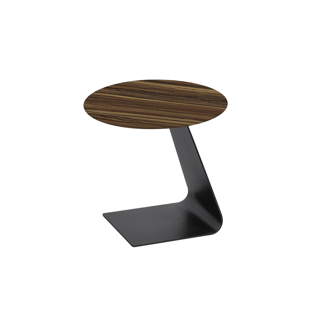BAILEY Side Table - Mix & Match Marble Top with Black Coloured Steel Base(500mm)