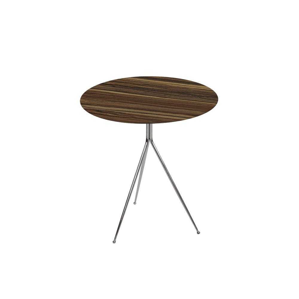 SILVIA Side Table - Mix & Match Marble Top with Silver Coloured Stainless Steel Base(500mm)