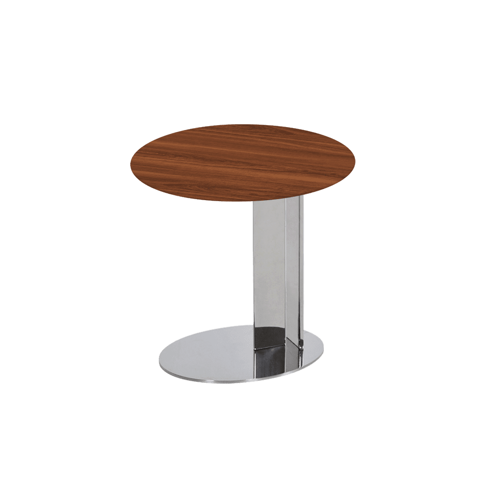 SILVIA Side Table - Mix & Match Marble Top with Silver Coloured Stainless Steel Base(500mm)