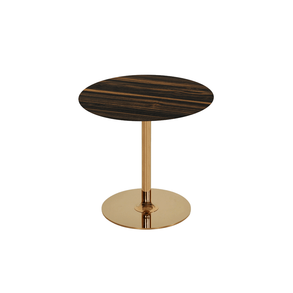 BELLA – Mix & Match Marble Side Table with Gold Coloured Stainless Steel Base (500mm)
