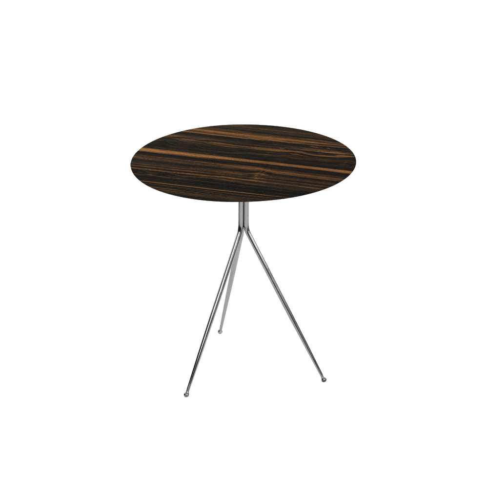 SILVIA Side Table - Mix & Match Marble Top with Silver Coloured Stainless Steel Base(500mm)