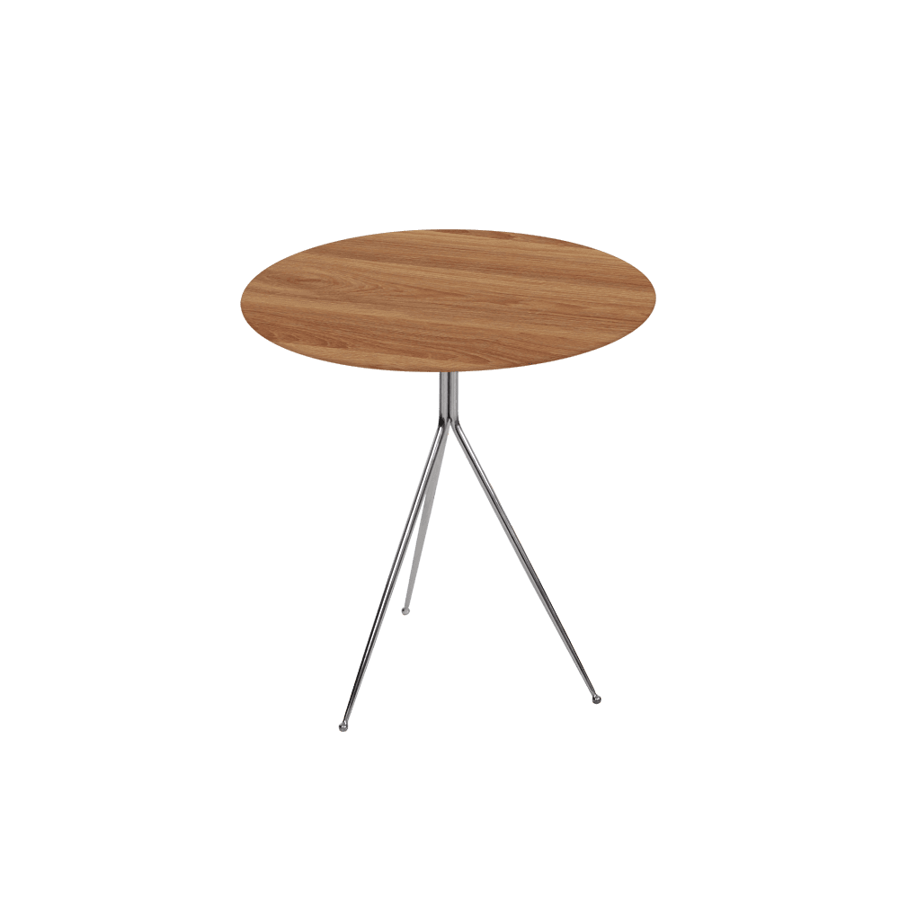 SILVIA Side Table - Mix & Match Marble Top with Silver Coloured Stainless Steel Base(500mm)
