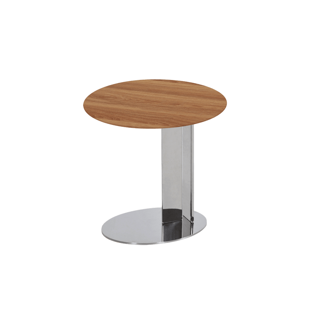 SILVIA Side Table - Mix & Match Marble Top with Silver Coloured Stainless Steel Base(500mm)