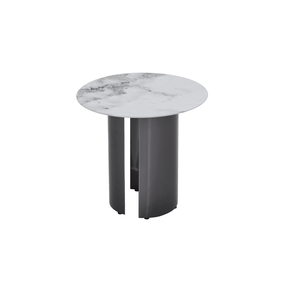 NOA Side Table - Mix & Match Marble Top with Stainless Steel Leg(500mm)