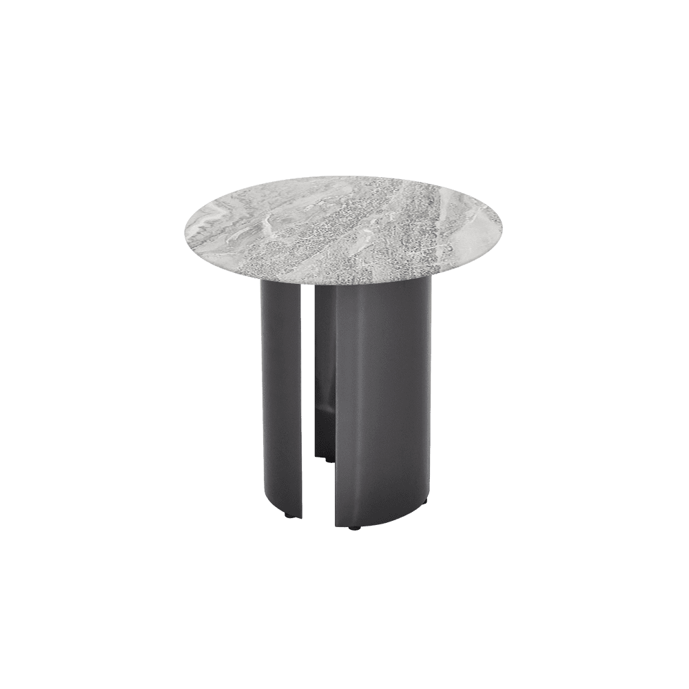 NOA Side Table - Mix & Match Marble Top with Stainless Steel Leg(500mm)