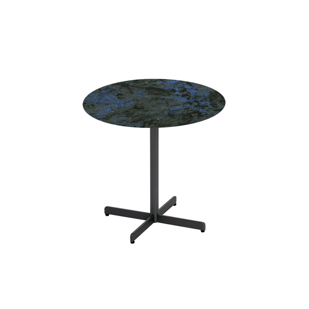 BAILEY Side Table - Mix & Match Marble Top with Black Coloured Steel Base(500mm)