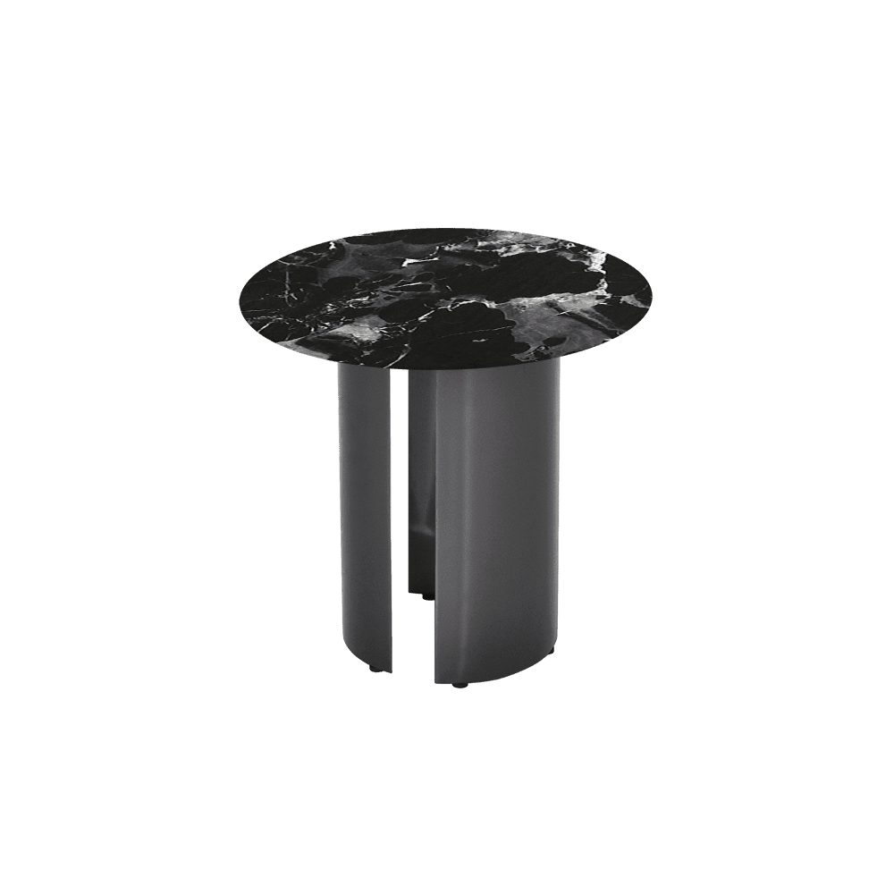 NOA Side Table - Mix & Match Marble Top with Stainless Steel Leg(500mm)