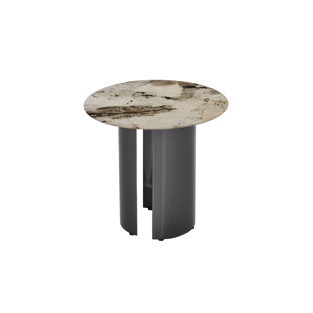 NOA Side Table - Mix & Match Marble Top with Stainless Steel Leg(500mm)