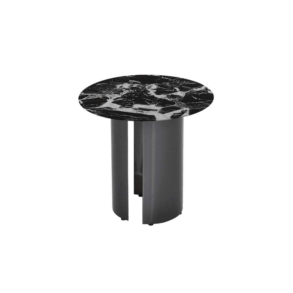 NOA Side Table - Mix & Match Marble Top with Stainless Steel Leg(500mm)
