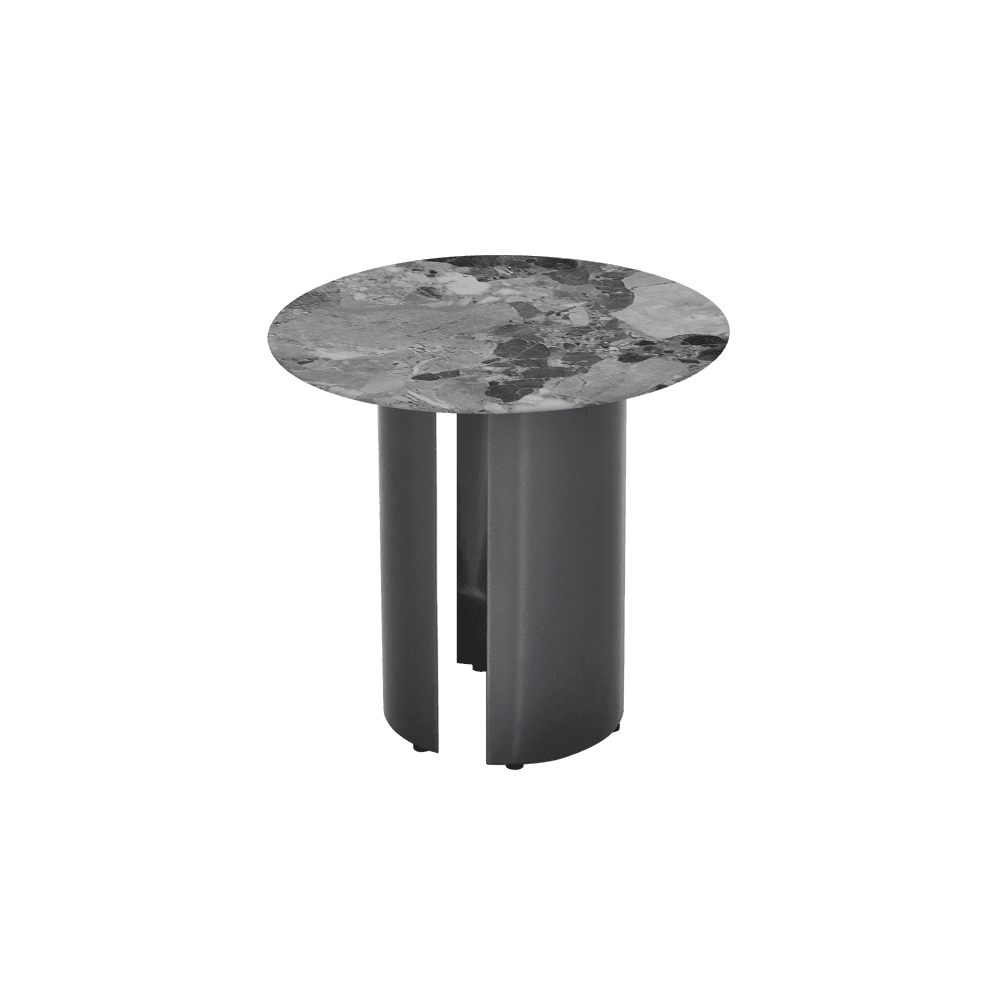 NOA Side Table - Mix & Match Marble Top with Stainless Steel Leg(500mm)