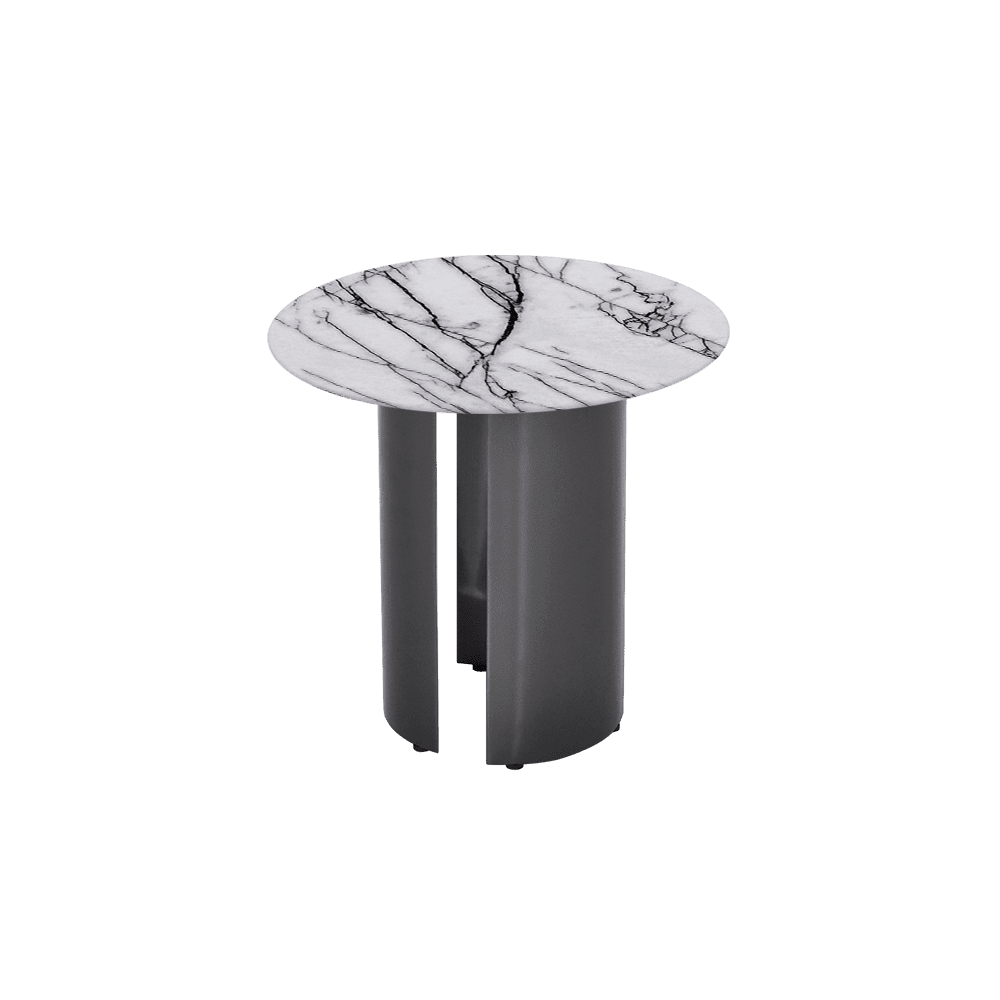 NOA Side Table - Mix & Match Marble Top with Stainless Steel Leg(500mm)