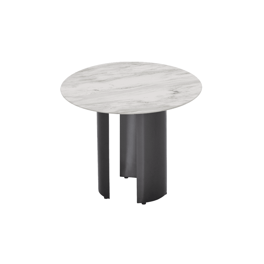 NOA Side Table - Mix & Match Marble Top with with Stainless Steel Leg(600mm)