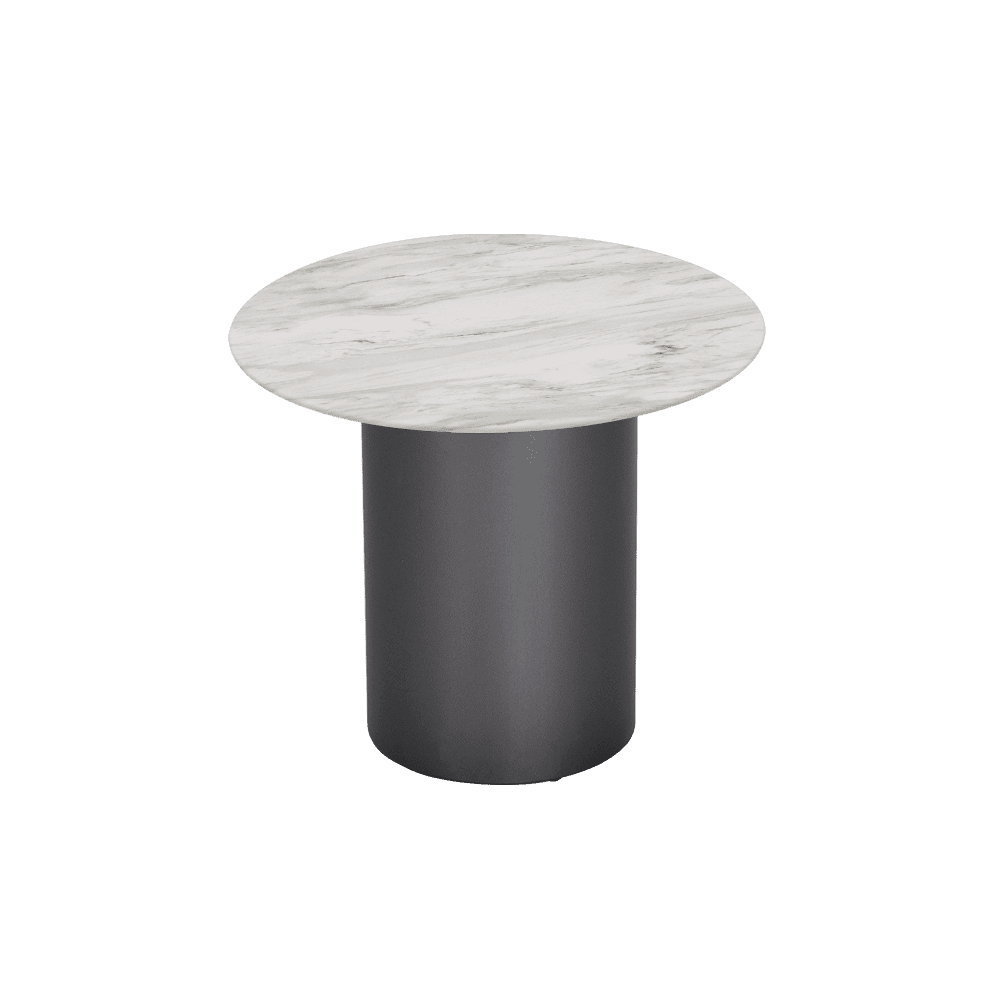 YUNA – Mix & Match Marble Side Table with Stainless Steel Leg (600mm)