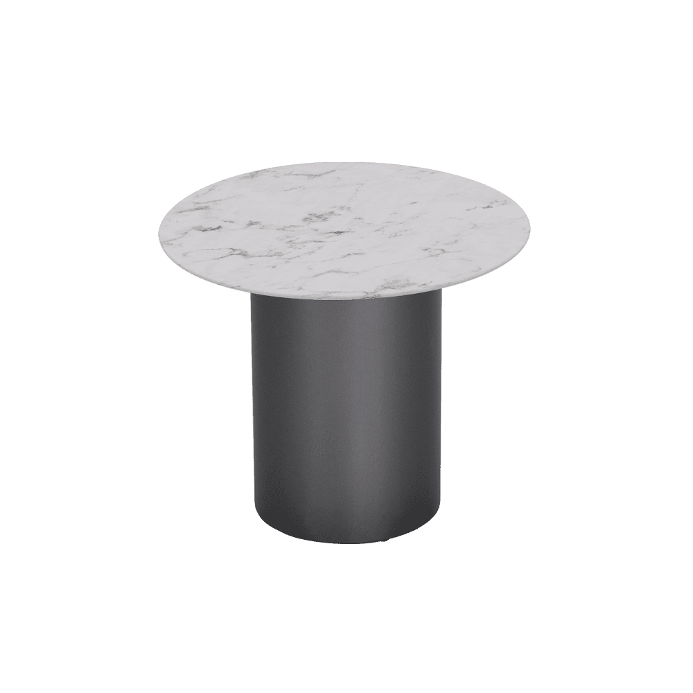 YUNA – Mix & Match Marble Side Table with Stainless Steel Leg (600mm)