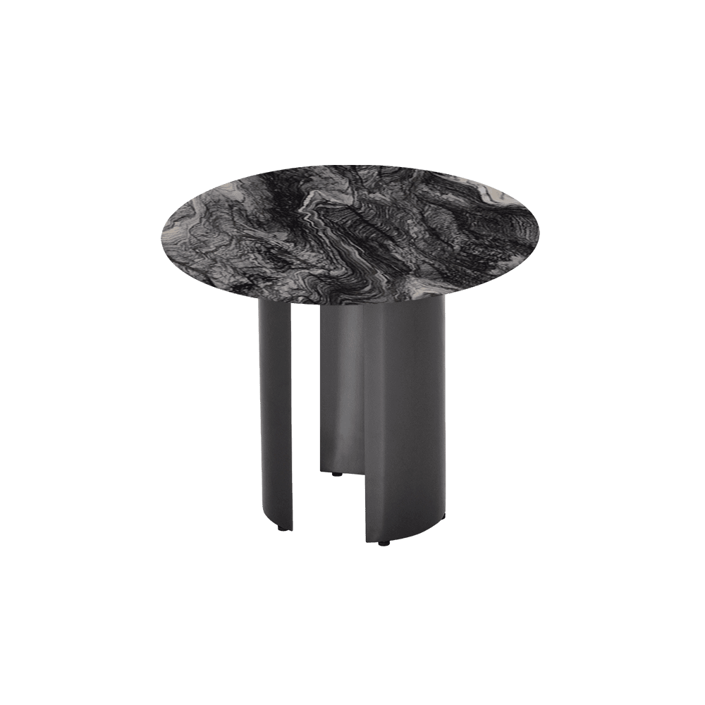 NOA Side Table - Mix & Match Marble Top with with Stainless Steel Leg(600mm)