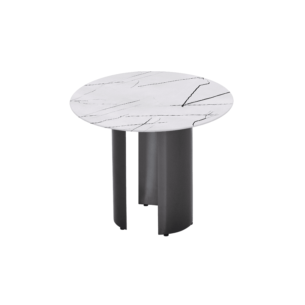 NOA Side Table - Mix & Match Marble Top with with Stainless Steel Leg(600mm)