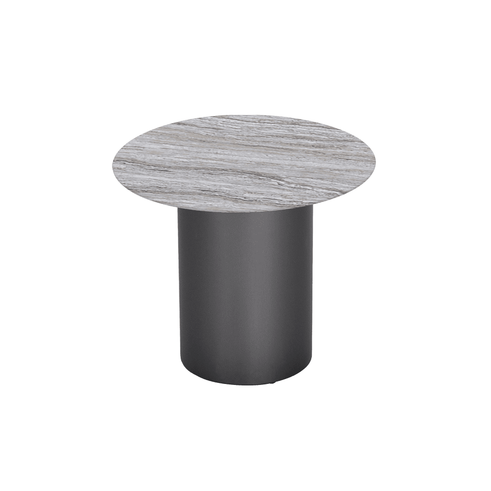 YUNA – Mix & Match Marble Side Table with Stainless Steel Leg (600mm)