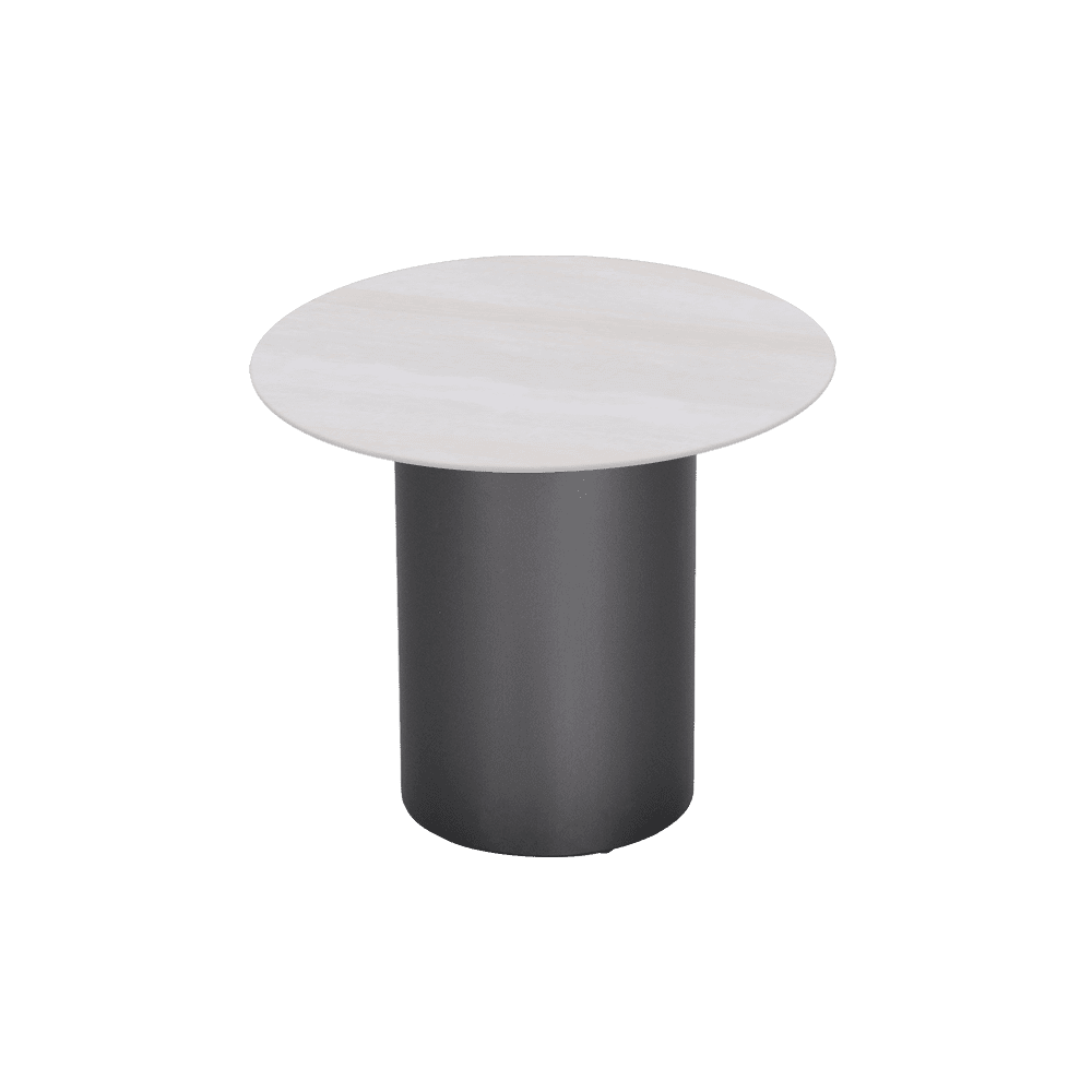YUNA – Mix & Match Marble Side Table with Stainless Steel Leg (600mm)