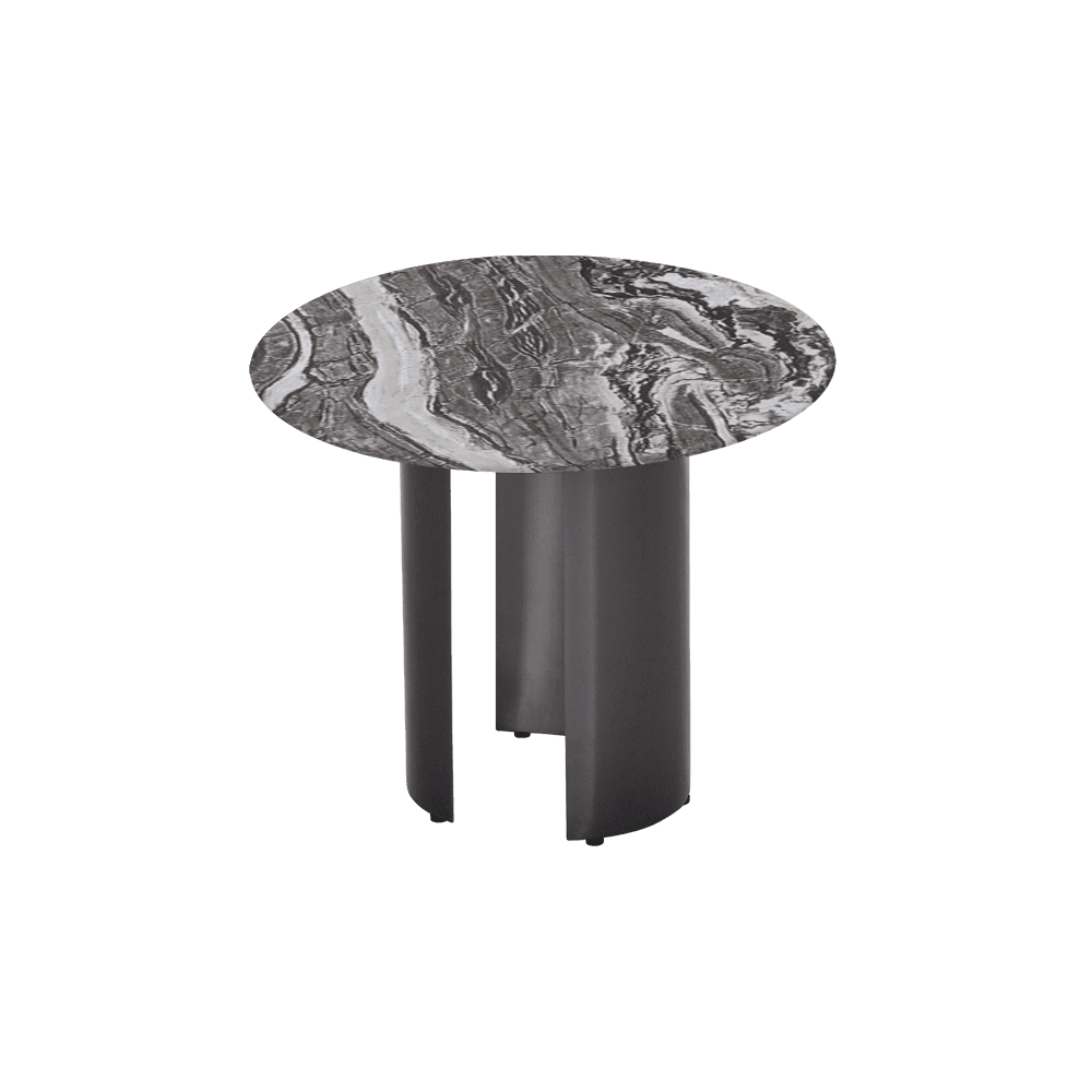 NOA Side Table - Mix & Match Marble Top with with Stainless Steel Leg(600mm)