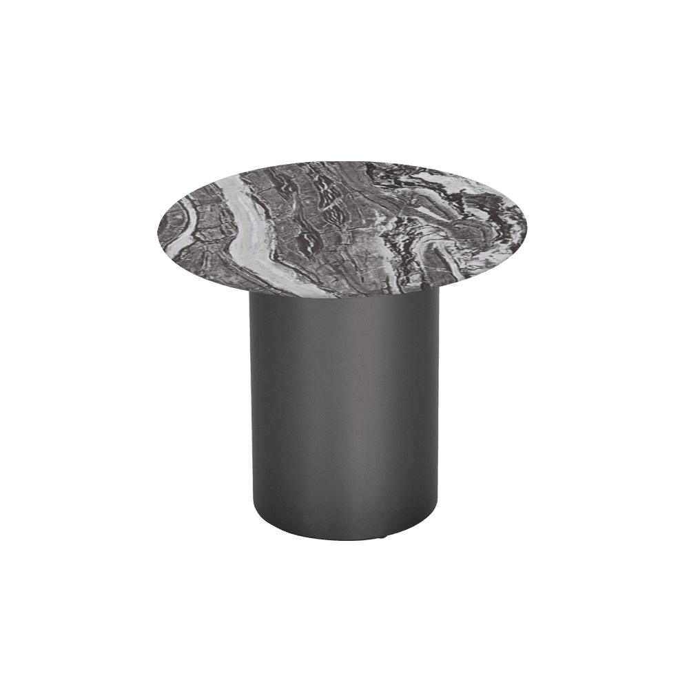 YUNA – Mix & Match Marble Side Table with Stainless Steel Leg (600mm)