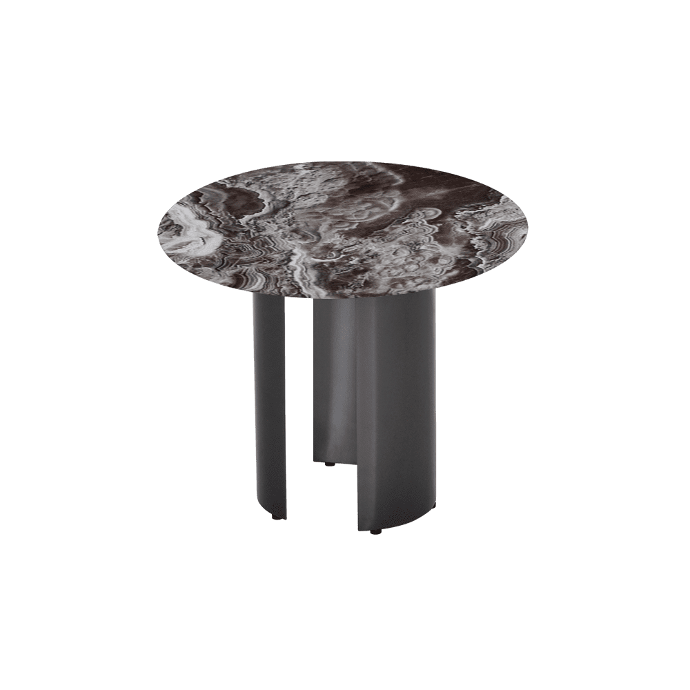 NOA Side Table - Mix & Match Marble Top with with Stainless Steel Leg(600mm)