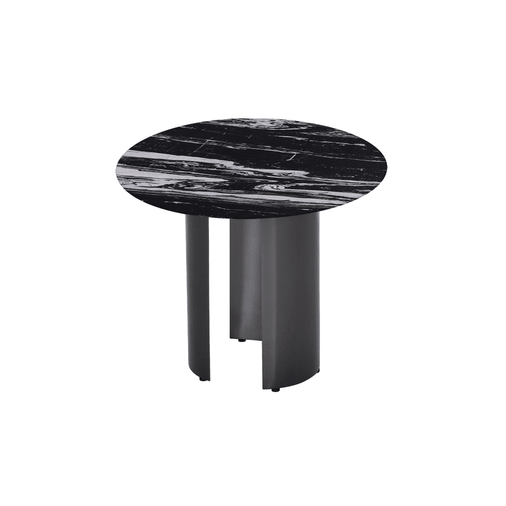NOA Side Table - Mix & Match Marble Top with with Stainless Steel Leg(600mm)