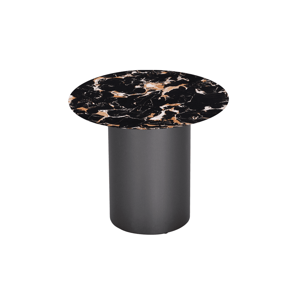 YUNA – Mix & Match Marble Side Table with Stainless Steel Leg (600mm)