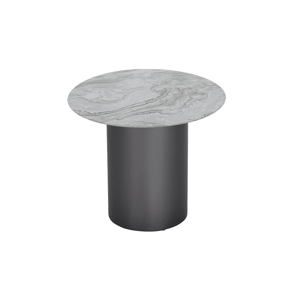 YUNA – Mix & Match Marble Side Table with Stainless Steel Leg (600mm)