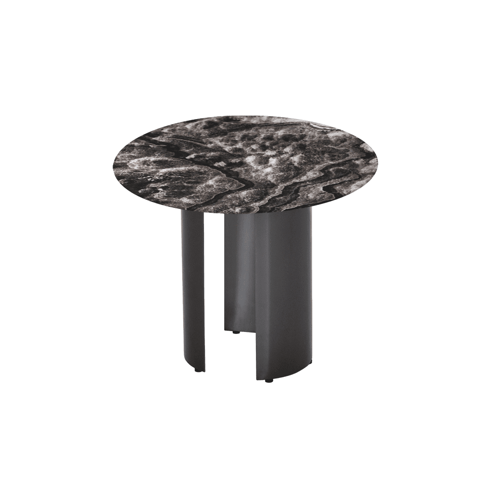 NOA Side Table - Mix & Match Marble Top with with Stainless Steel Leg(600mm)