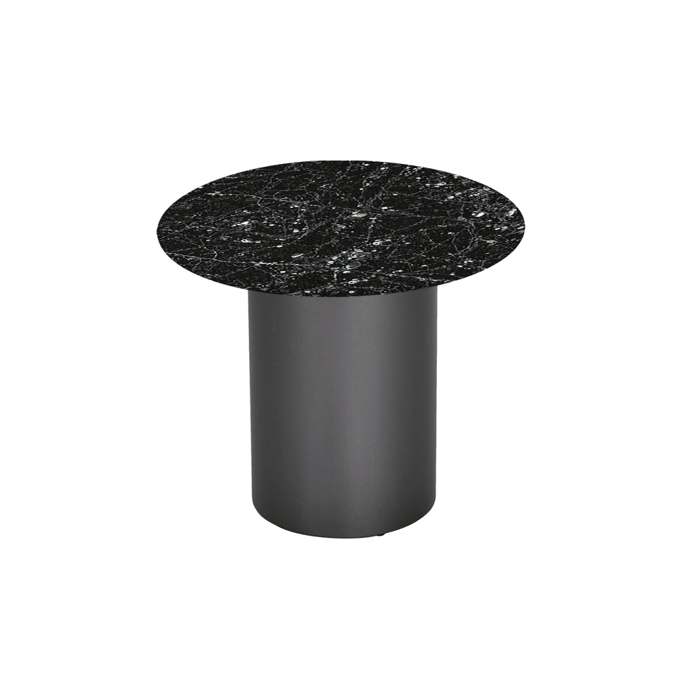 YUNA – Mix & Match Marble Side Table with Stainless Steel Leg (600mm)