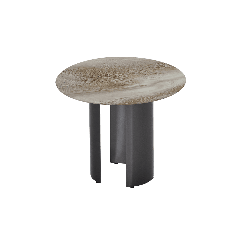 NOA Side Table - Mix & Match Marble Top with with Stainless Steel Leg(600mm)