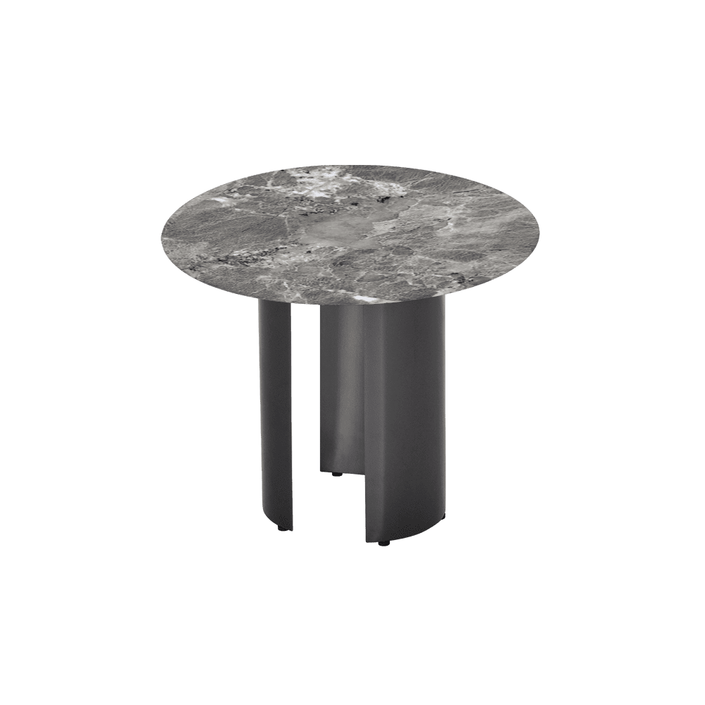 NOA Side Table - Mix & Match Marble Top with with Stainless Steel Leg(600mm)