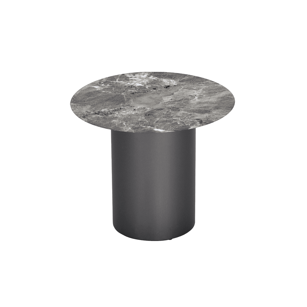 YUNA – Mix & Match Marble Side Table with Stainless Steel Leg (600mm)