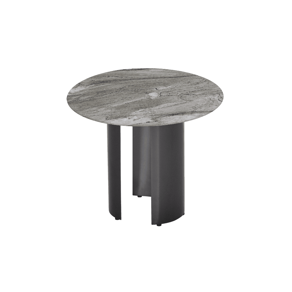 NOA Side Table - Mix & Match Marble Top with with Stainless Steel Leg(600mm)