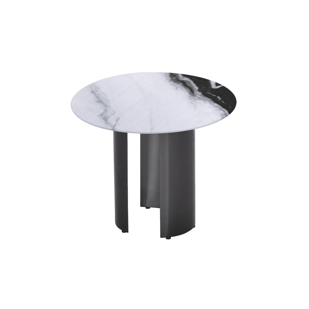 NOA Side Table - Mix & Match Marble Top with with Stainless Steel Leg(600mm)