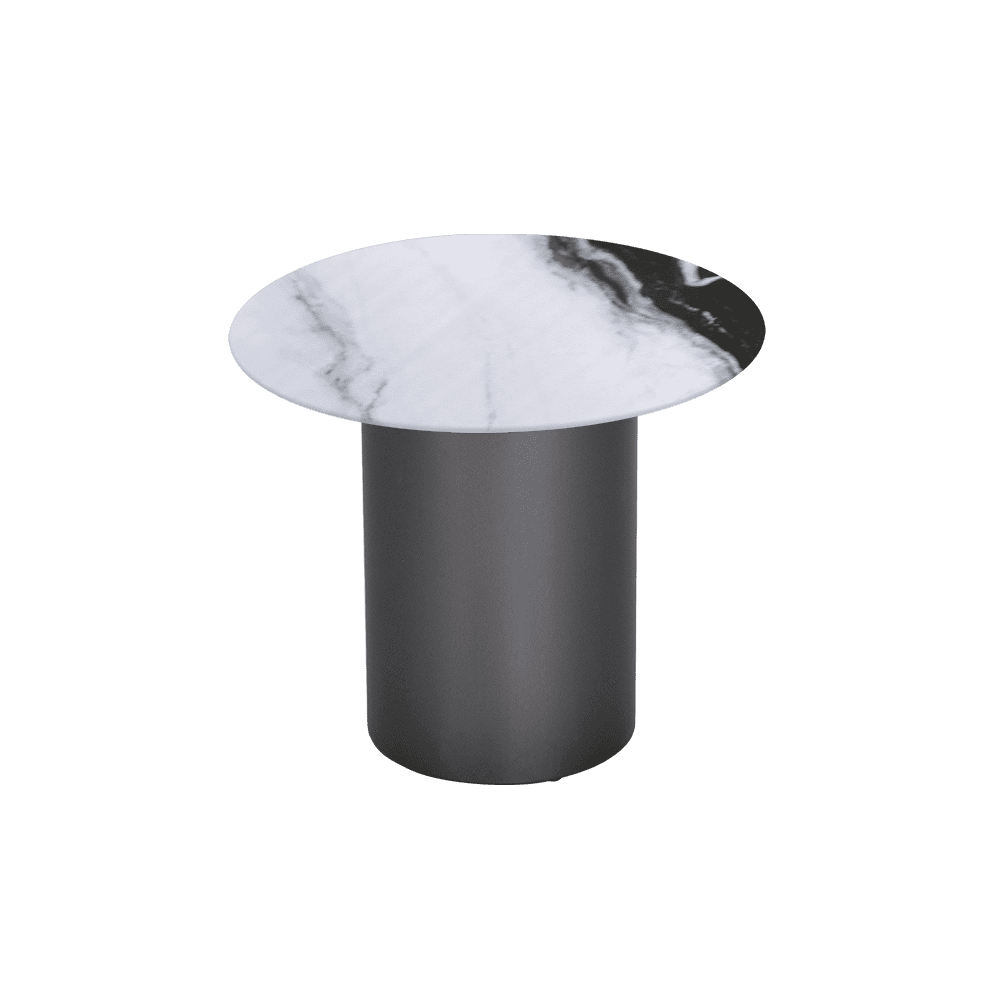 YUNA – Mix & Match Marble Side Table with Stainless Steel Leg (600mm)