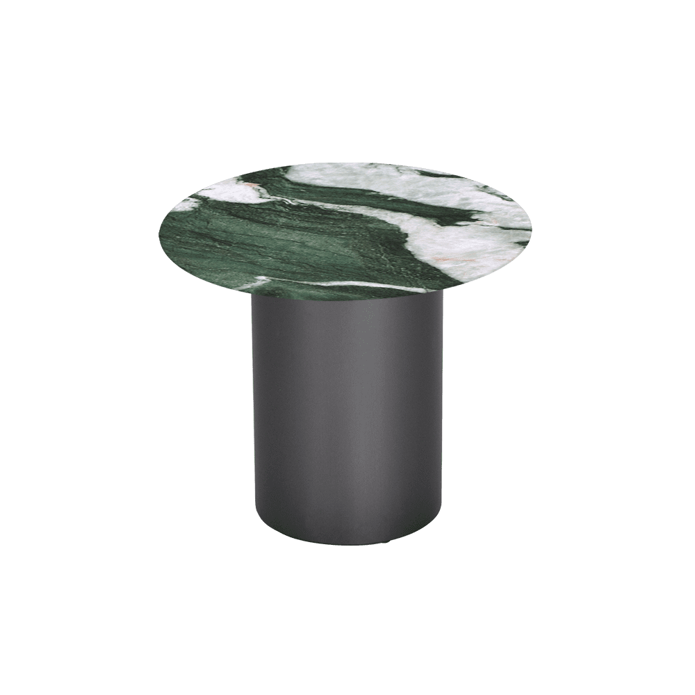 YUNA – Mix & Match Marble Side Table with Stainless Steel Leg (600mm)