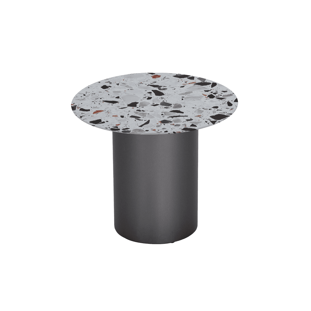 YUNA – Mix & Match Marble Side Table with Stainless Steel Leg (600mm)