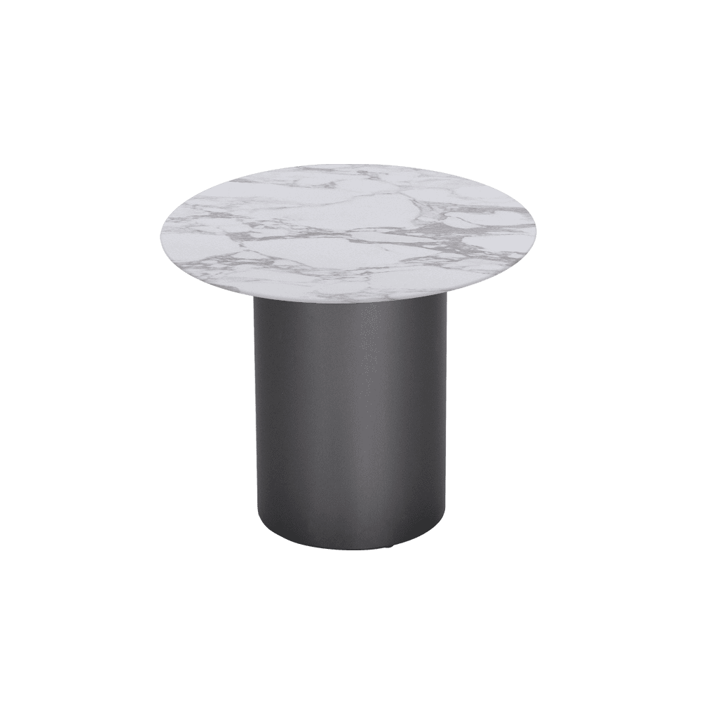 YUNA – Mix & Match Marble Side Table with Stainless Steel Leg (600mm)